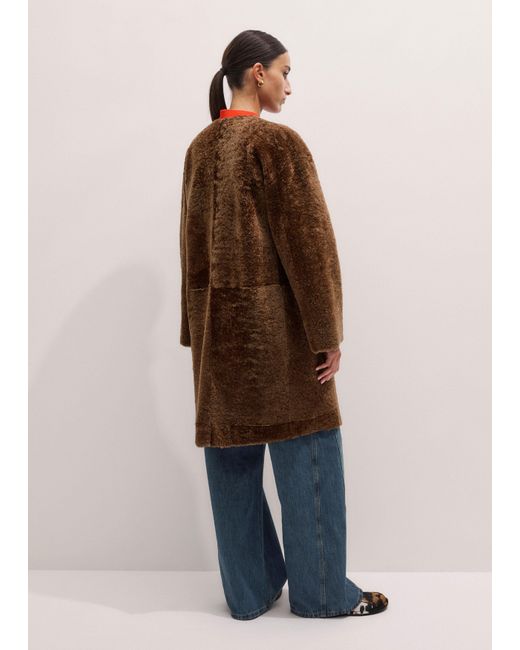 ME+EM Multicolor Shearling Coat
