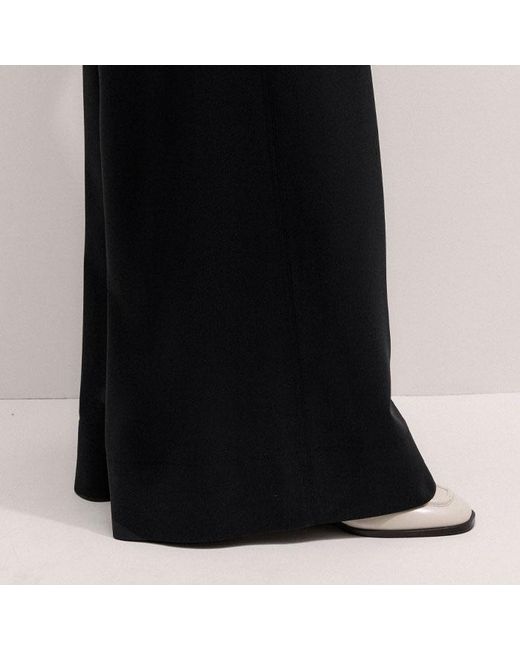 ME+EM Black Ultra Wide Pleat Front Trouser