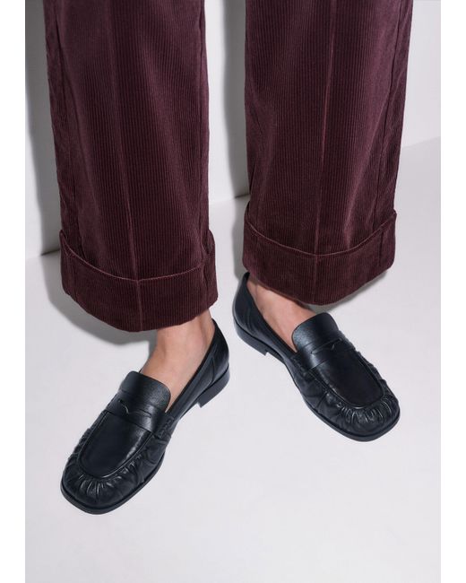ME+EM White Soft Ruched Loafer