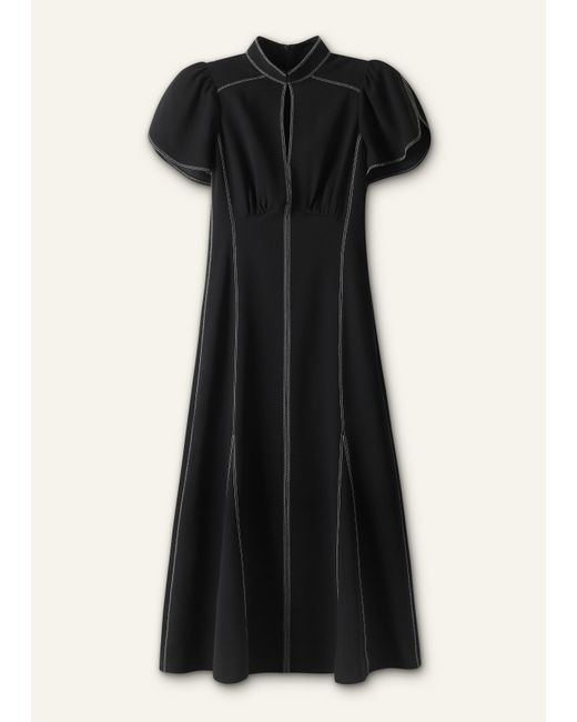 me and em contrast stitch midi dress Me+Em Contrast Stitch Midi Dress - Smoke Pink