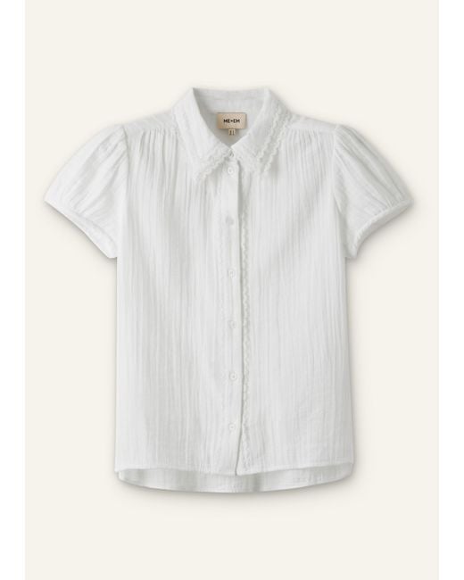 ME+EM Multicolor Cheesecloth Cap-Sleeve Blouse