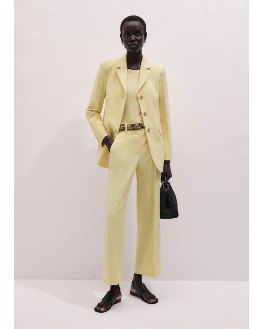 ME+EM Natural Tailored Straight Crop Trouser