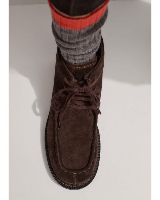 ME+EM Brown Chunky Lace Up Ankle Boot