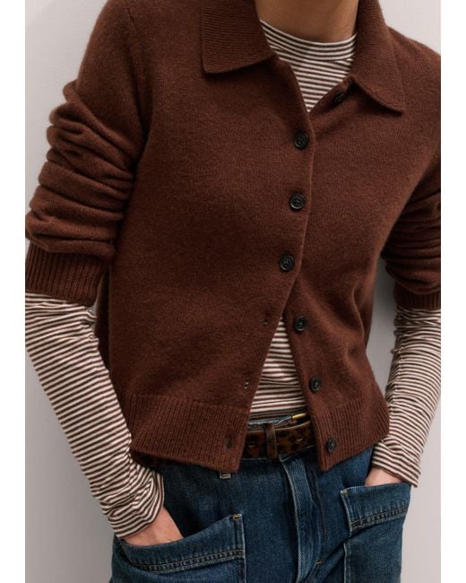 ME+EM Multicolor Micro Stripe Long Sleeve Top Soft-Pecan