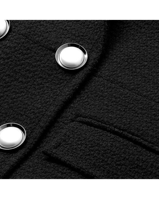 ME+EM Black Textured Bracelet Sleeve Contour Jacket