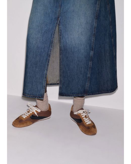 ME+EM Blue Relaxed Maxi Skirt