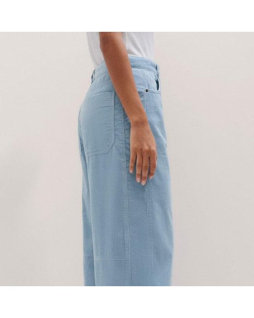 ME+EM Blue Washed Cord Extreme Seam Pant