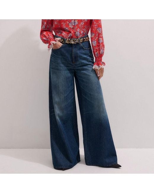 ME+EM Red Ornate Floral Paisley Print Blouse