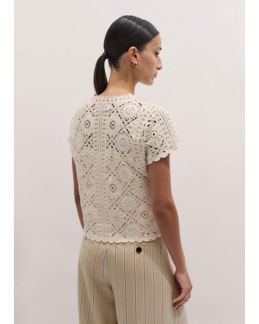 ME+EM Natural Framed Crochet Baby Tee + Cami