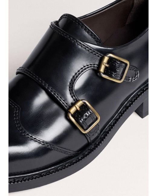 ME+EM Black Double Buckle Shoe