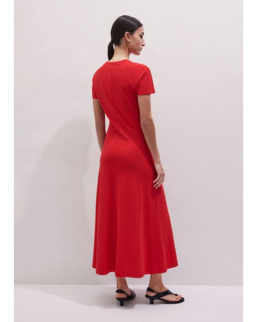 ME+EM Red Raglan Sleeve Maxi Dress