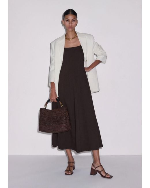 ME+EM Natural Contour Seamed Maxi Dress