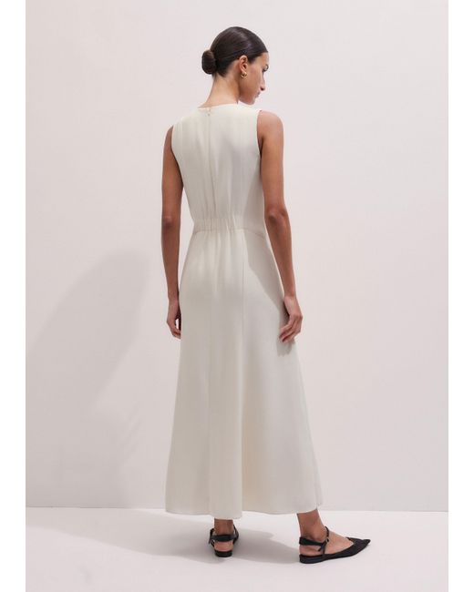 me and em cream dress ME and EM Textured Ponte Batwing Sleeve Midi Dress UFO No More