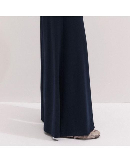 ME+EM Blue Super Wide Palazzo Pant