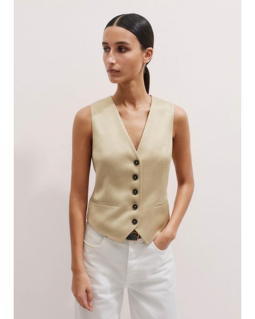 ME+EM Natural Elevated Evening Metallic Waistcoat