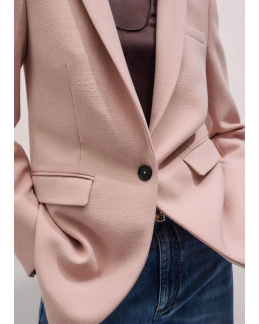 ME+EM Pink Sharp Shoulder Blazer