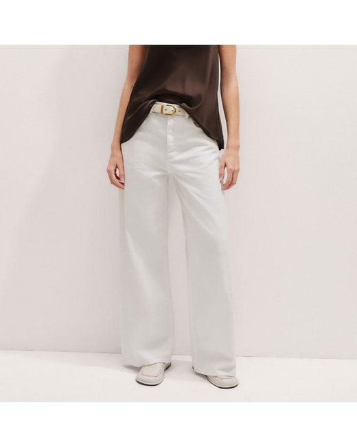 ME+EM Natural Halterneck Low Back Top