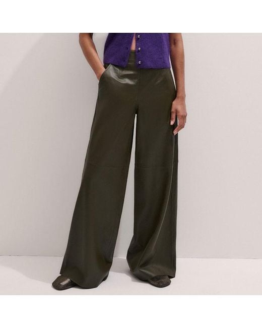 ME+EM Purple Brushed Cashmere Button Through Straight Knit Tee