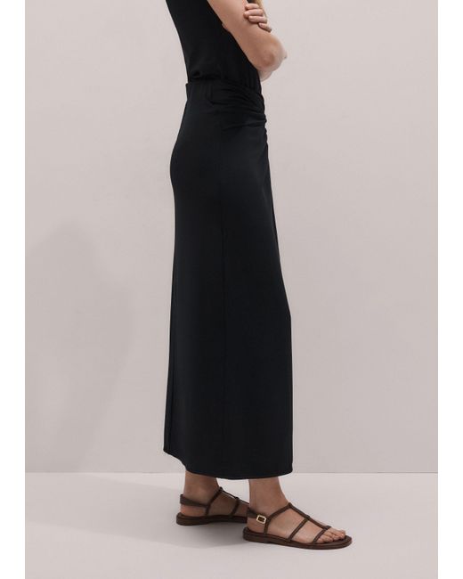 ME+EM Blue Knot Detail Maxi Skirt