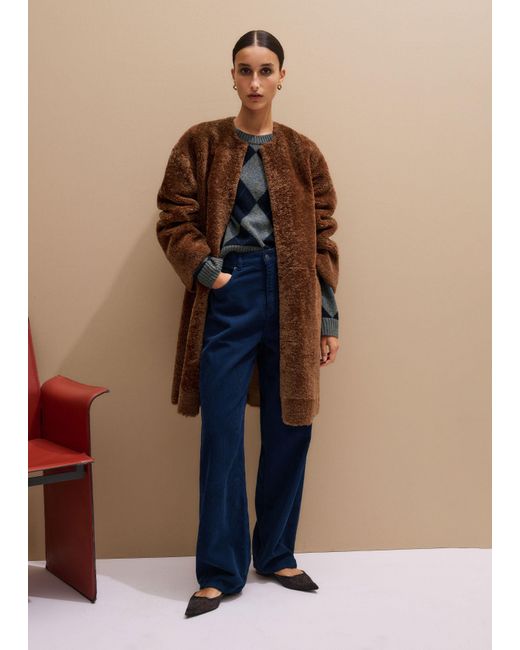 ME+EM Blue Cord Tapered Puddle Trouser