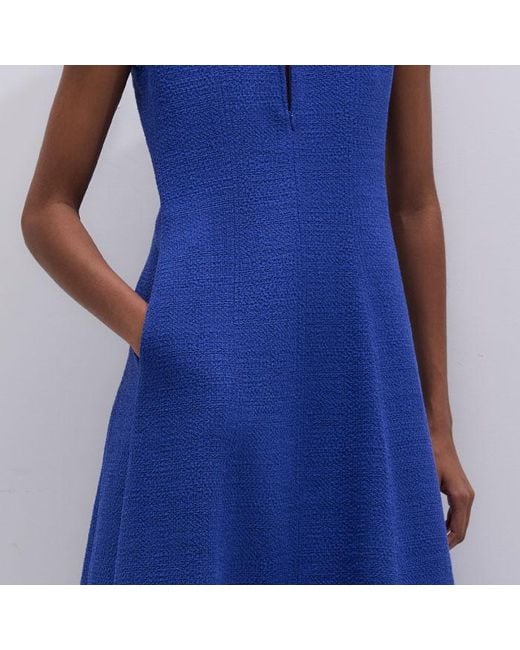 ME+EM Blue Desk-To-Dinner Fit And Flare Maxi Dress