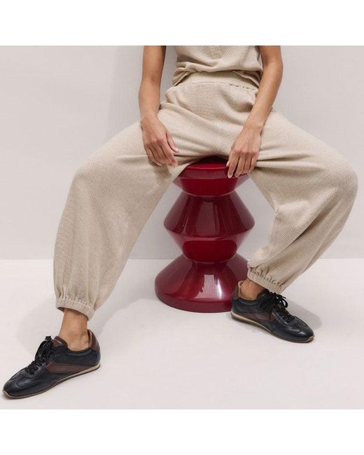 ME+EM Natural Relaxed Cuff Waffle Jogger