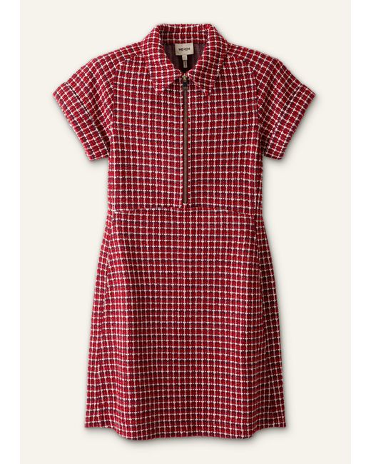 ME+EM Collared Fit And Flare Short Dress