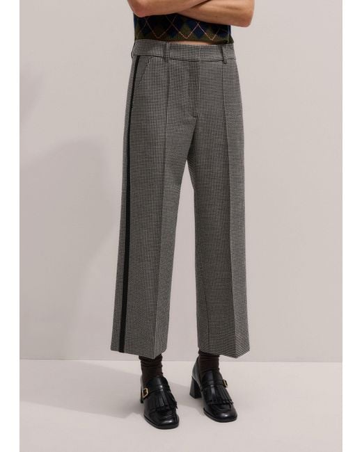 ME+EM Gray Straight Crop Trouser