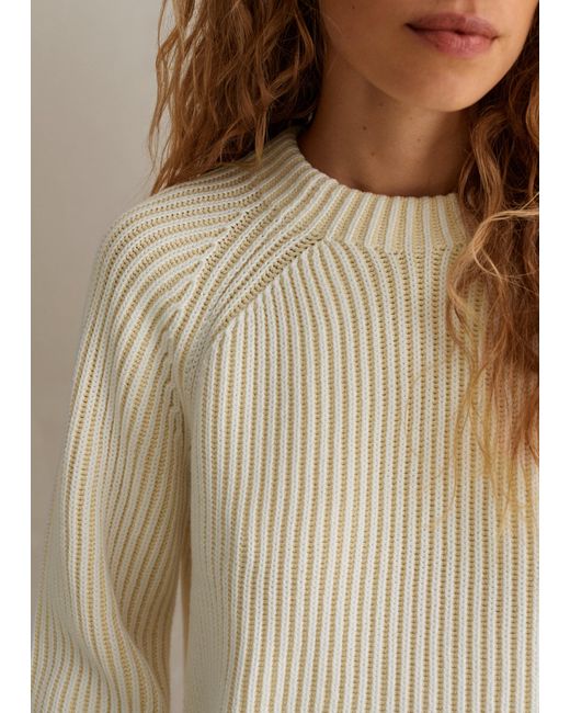 ME+EM Natural Soft-touch Cotton Rib Weekend Jumper