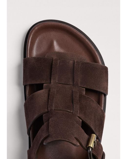 ME+EM Brown Open Toe Fisherman Sandal