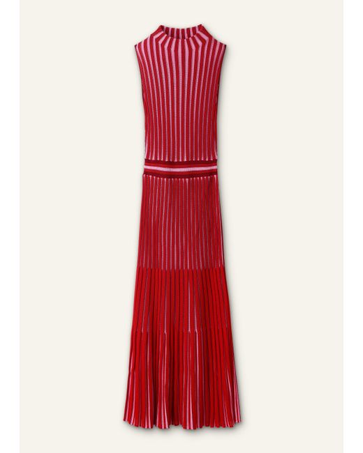 ME+EM Textured Stripe Knit Midi Dress