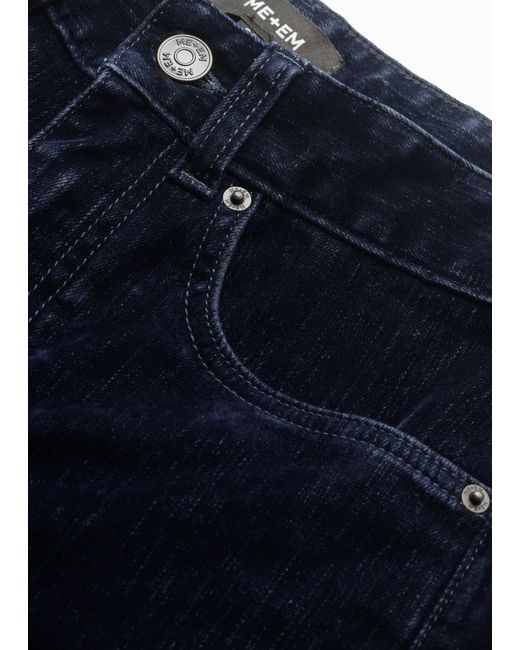ME+EM Multicolor Velvet Denim Leg Elongator Jean