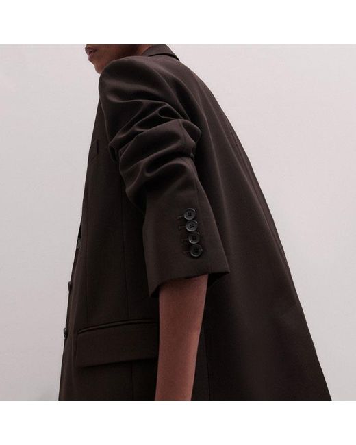 ME+EM Black Intelligently Oversized Blazer