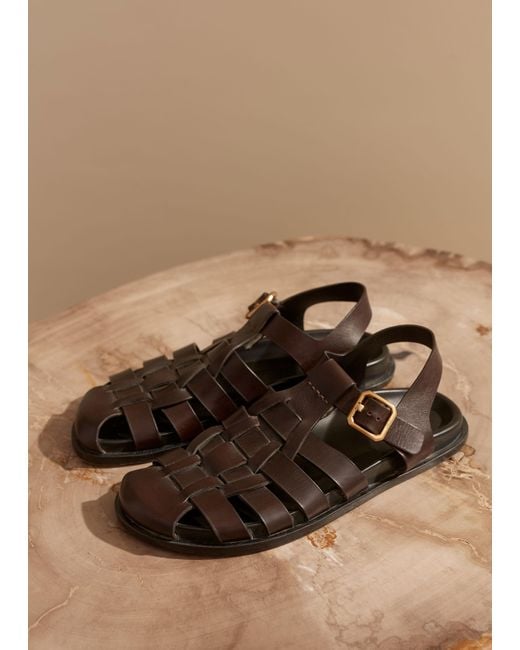 ME+EM Brown Fisherman Sandal
