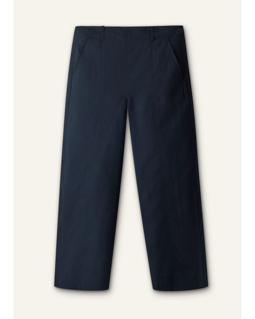 ME+EM Blue Straight Crop Trouser