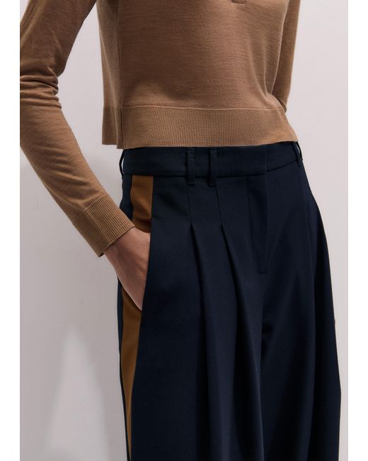 ME+EM Blue Contrast Side Panel Wide Leg