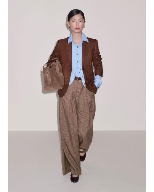 ME+EM Brown Heritage Very Wide Pant