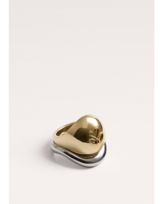 ME+EM Natural Bulb Cygnet Ring Set