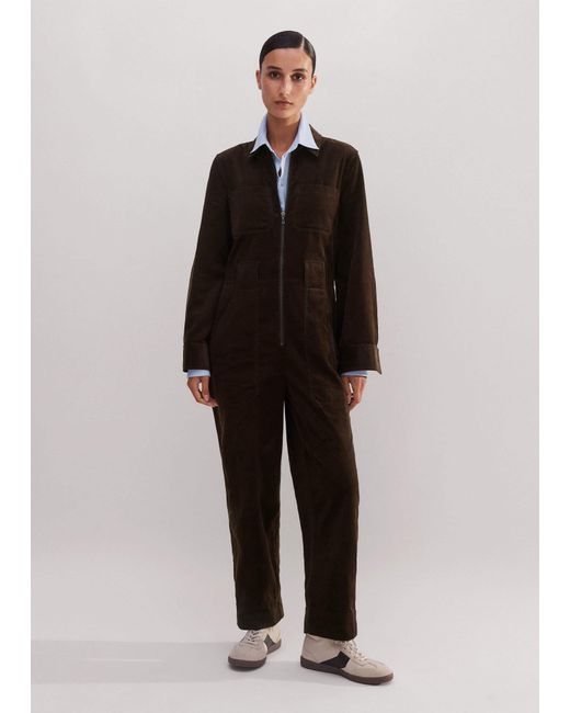 ME+EM Black Soft Cord Jumpsuit + Belt Warm