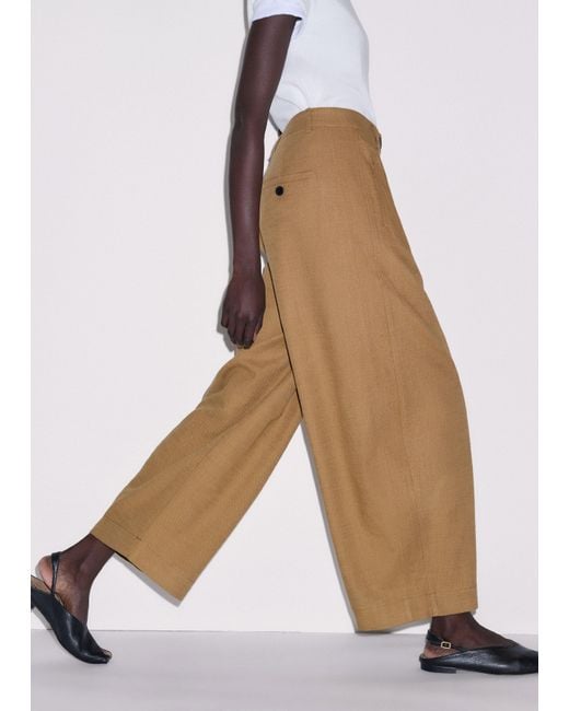 ME+EM Green Textured Barrel Leg Trouser