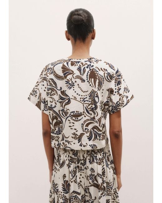 ME+EM Natural Silhouette Print Box Tee