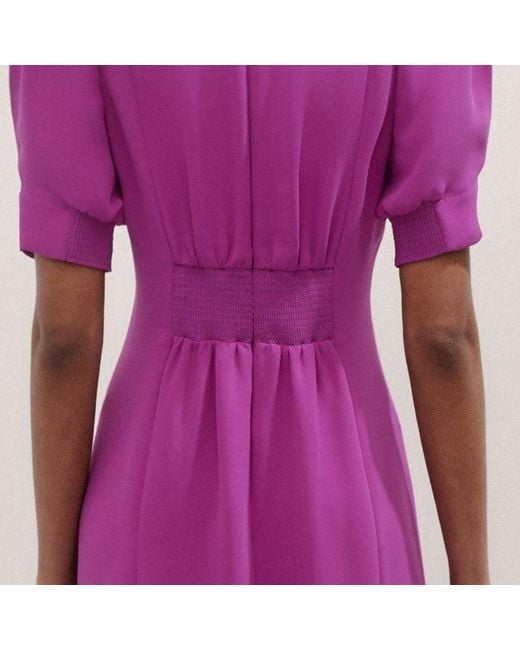 ME+EM Pink Crepe Midi Dress