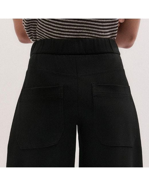 ME+EM Black Luxe Travel Tailoring Barrel-Leg Trouser