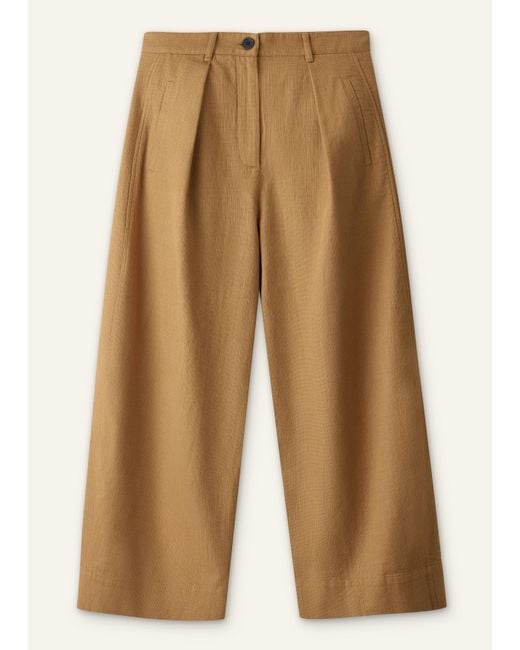 ME+EM Green Textured Barrel Leg Trouser