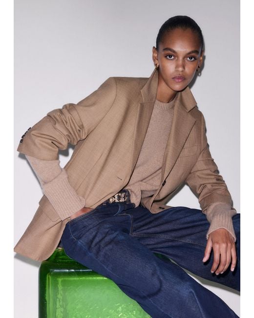 ME+EM Natural Oversized Blazer
