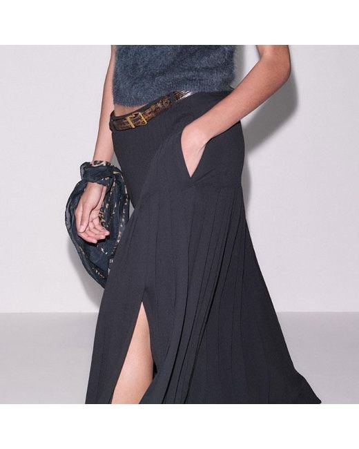 ME+EM Blue Dramatic Full Length Skirt