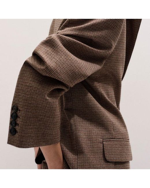 ME+EM Brown Intelligently Oversized Jacket