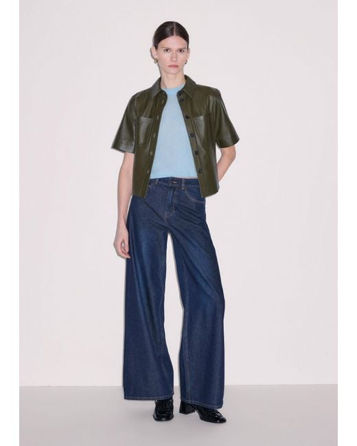ME+EM Blue Panelled Shirt