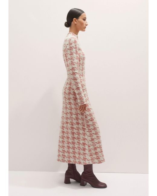 ME+EM Pink Travel Tweed Midi Dress