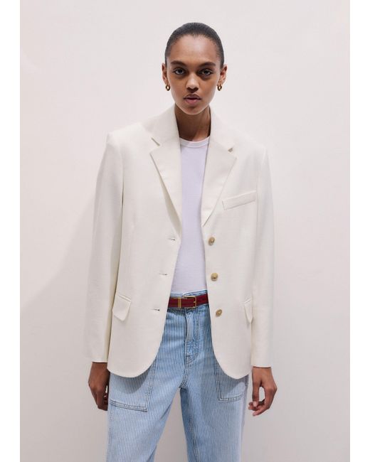 ME+EM White Intelligently Oversized Blazer